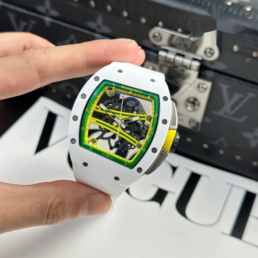 Erstrangige Replica Uhr: Richard Mille RM 61-01 Yohan Blake, Asien, limitierte Edition, weiße Keramik, ZF 42,7 mm X 50,23 mm – Bild 2