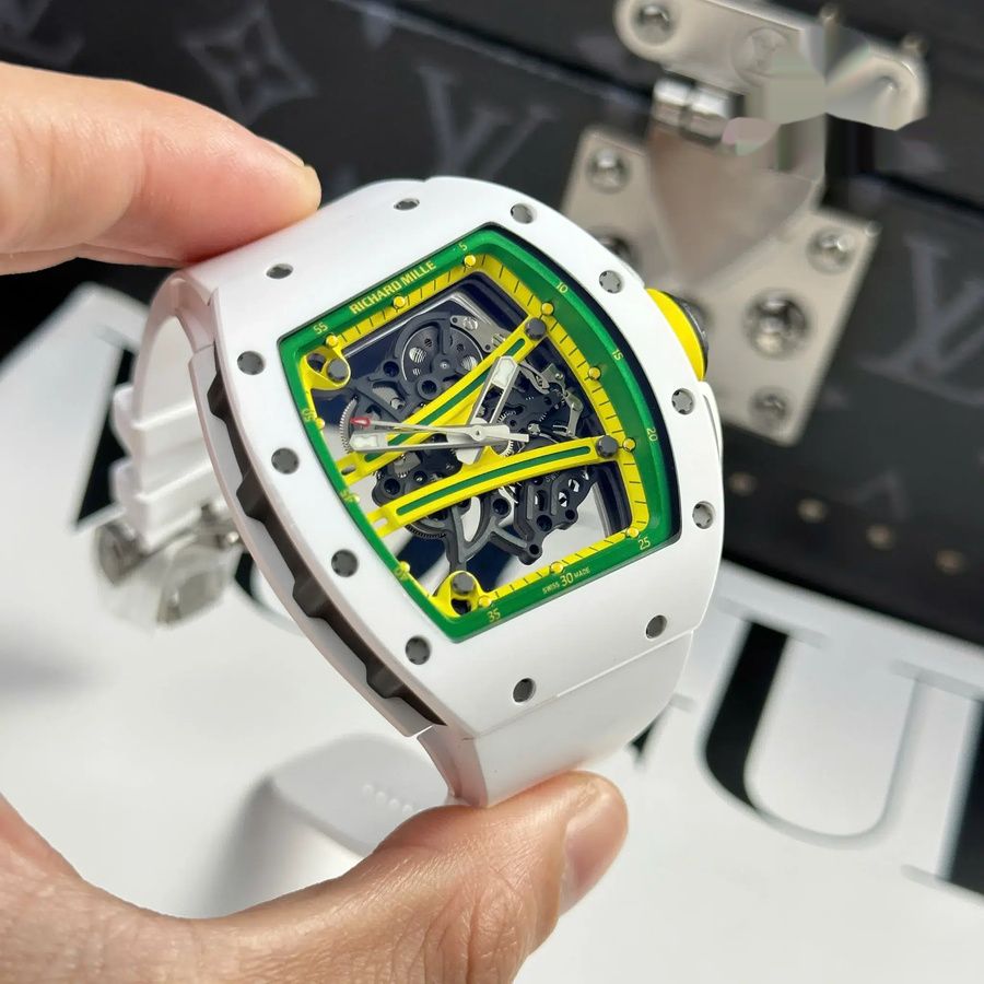 Erstrangige Replica Uhr: Richard Mille RM 61-01 Yohan Blake, Asien, limitierte Edition, weiße Keramik, ZF 42,7 mm X 50,23 mm – Bild 3