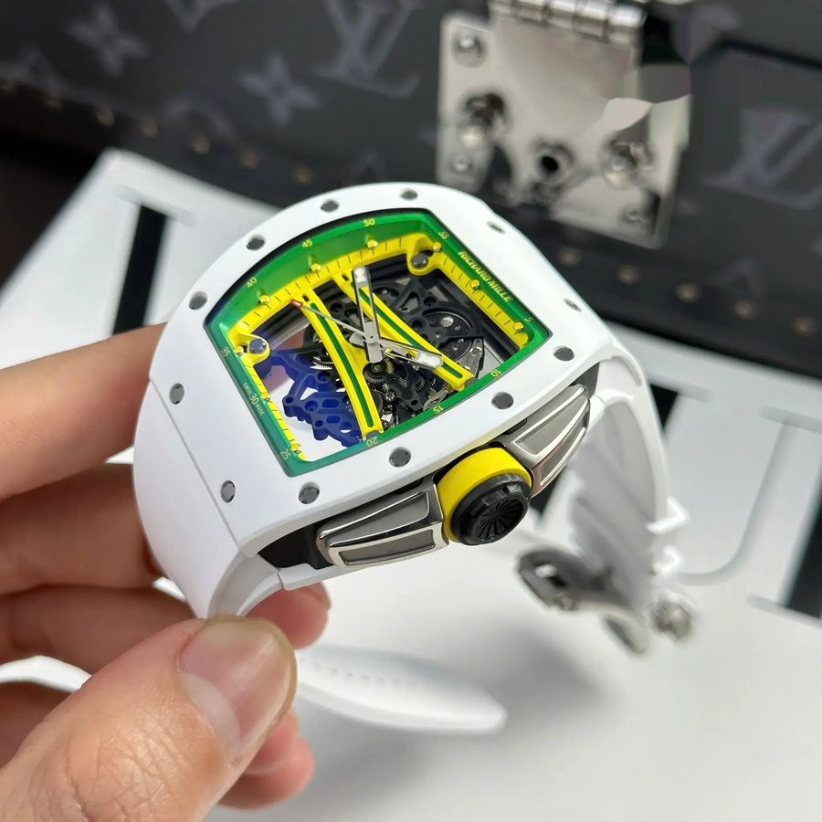 Erstrangige Replica Uhr: Richard Mille RM 61-01 Yohan Blake, Asien, limitierte Edition, weiße Keramik, ZF 42,7 mm X 50,23 mm – Bild 4