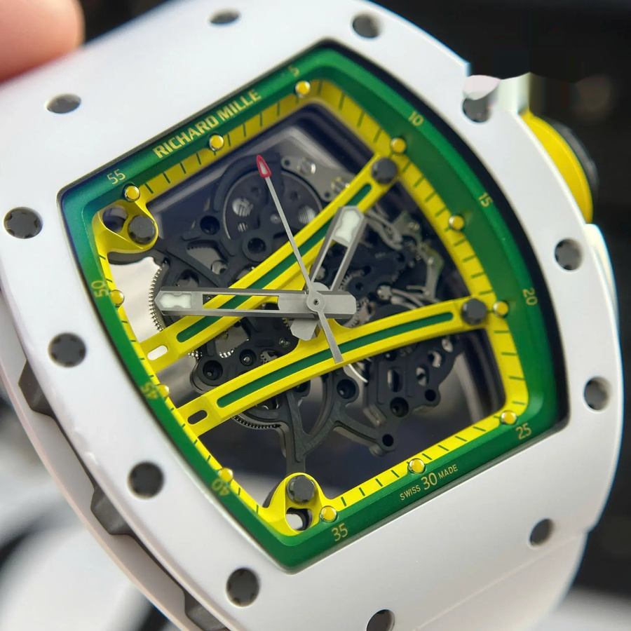 Erstrangige Replica Uhr: Richard Mille RM 61-01 Yohan Blake, Asien, limitierte Edition, weiße Keramik, ZF 42,7 mm X 50,23 mm – Bild 5