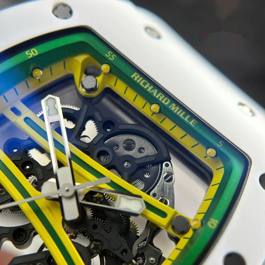 Erstrangige Replica Uhr: Richard Mille RM 61-01 Yohan Blake, Asien, limitierte Edition, weiße Keramik, ZF 42,7 mm X 50,23 mm – Bild 6