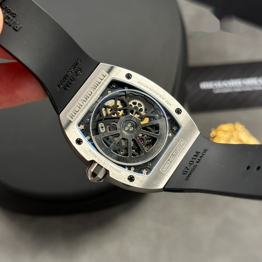 Erstklassige Replica Uhr: Richard Mille RM 67-01, extraflach, Titan, Gehäuse, High-Quality, Armband, 38,7 mm X 47,5 mm – Bild 12