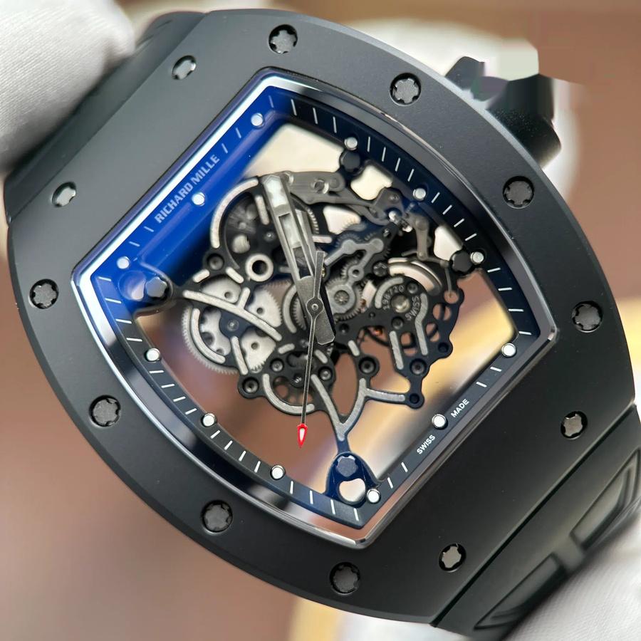 Unschätzbar wertvolle Replica Uhr: Richard Mille RM 055 Bubba Watson, schwarze Keramik, ZF 42,7 mm – Bild 5