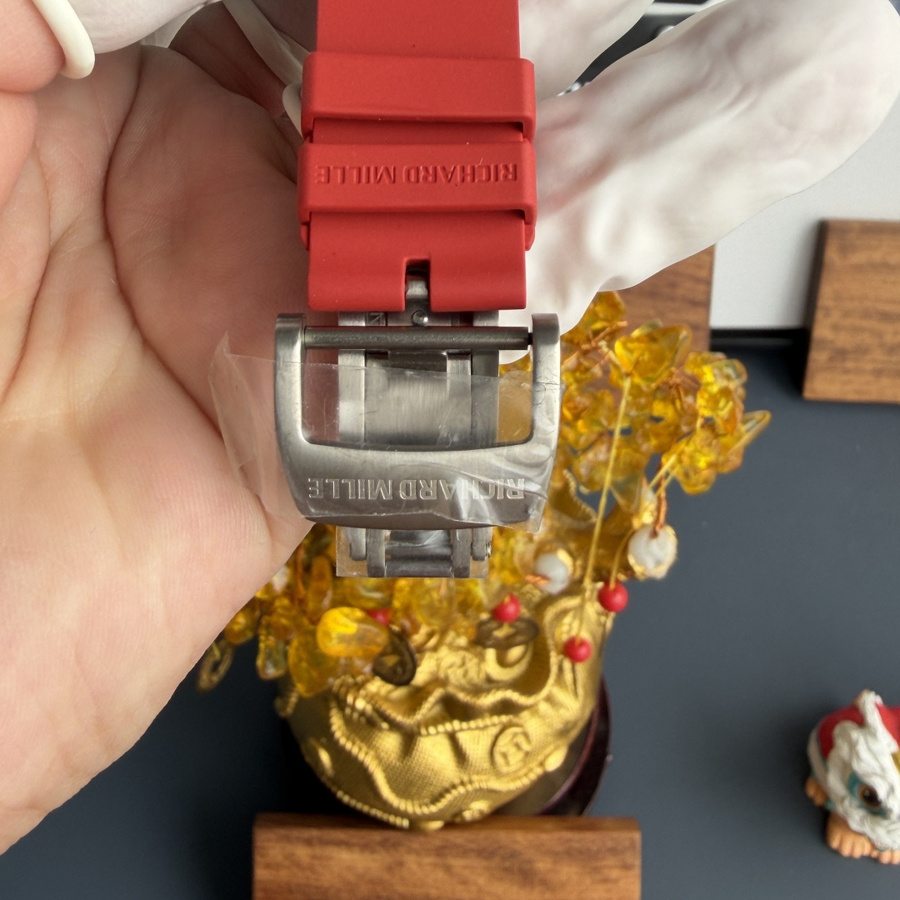Besondere Replica Uhr: Richard Mille RM 055 Bubba Watson, dunkel, Carbon NTPT, Vaucher-Uhrwerk, 42,7 mm X 49,9 mm – Bild 10