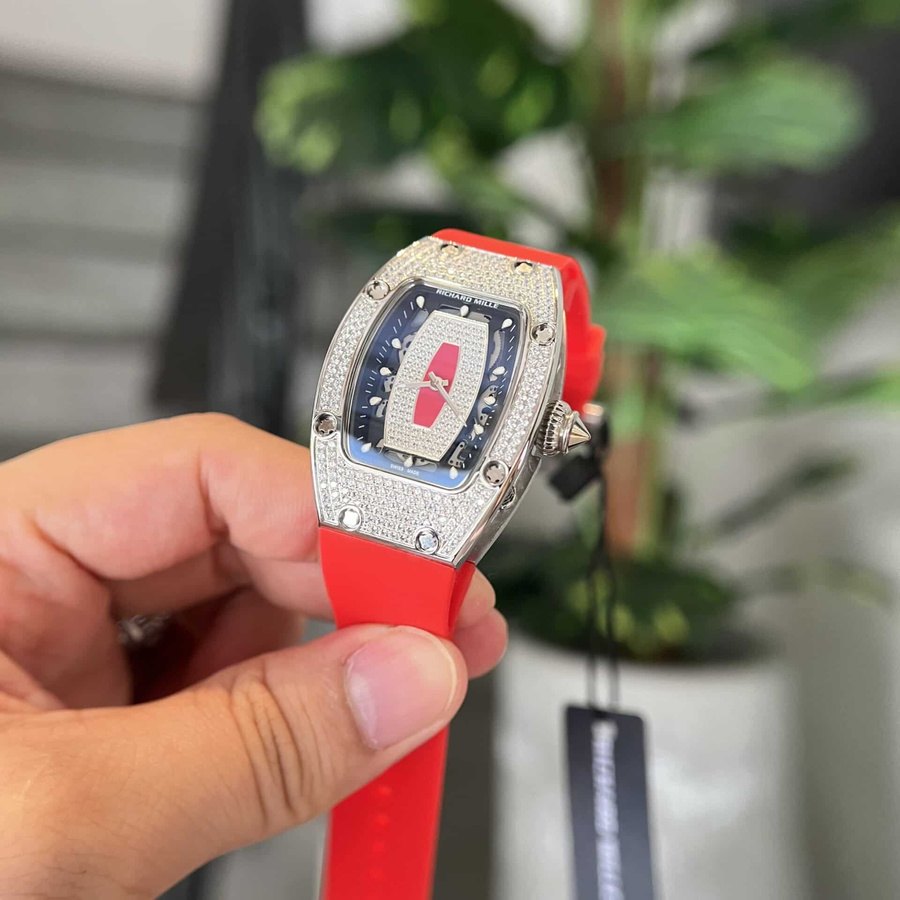 Stilvolle Replica Uhr: Richard Mille RM 07-01, vollständig, Diamanten, Red Lip 45.32 × 32,3 mm – Bild 3