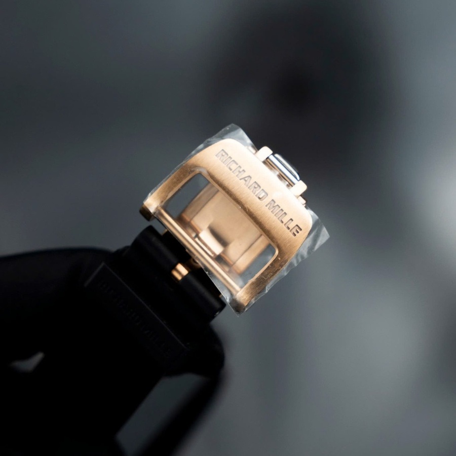 Überlegene Replica Uhr: Mille RM 07-01, Roségold, mit, schwarz, Onyx, Zifferblatt, und, Edelstein, ZF 45.32 × 32,3 mm – Bild 9