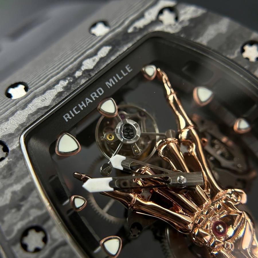 Einzigartige Replica Uhr: Richard Mille RM 66, fliegend, Tourbillon, Carbon TPT 42.70 × 49,94 mm – Bild 5