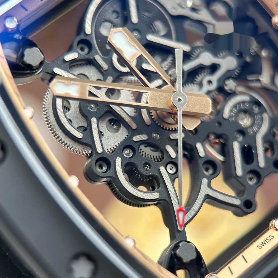 Preislich überzeugende Replica Uhr: Richard Mille RM 055 Bubba Watson, schwarze Keramik, Asien, Edition, schwarzes Kautschukarmband, ZF 42,7 mm – Bild 7