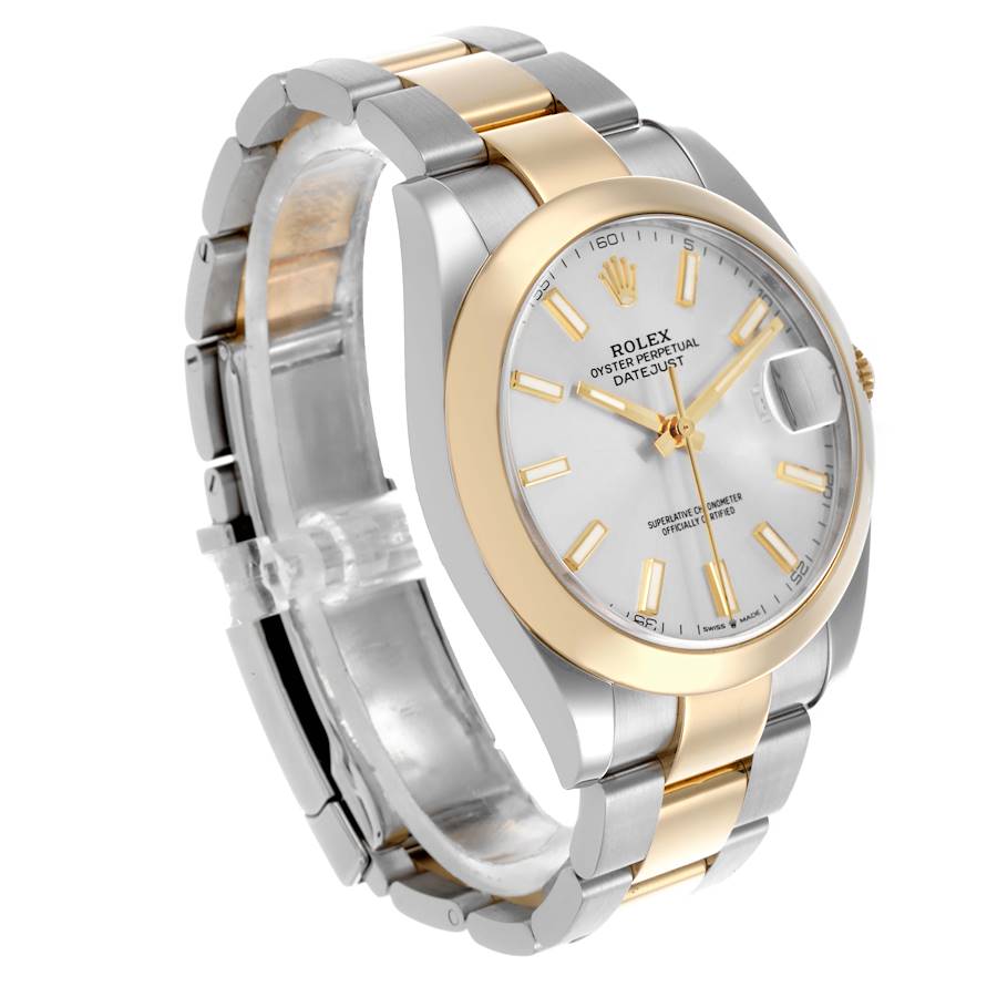 Bewährte Replica Herrenuhr: Rolex Datejust 41, Edelstahl/Gelbgold, silberfarbenes Zifferblatt, 126303 – Bild 3