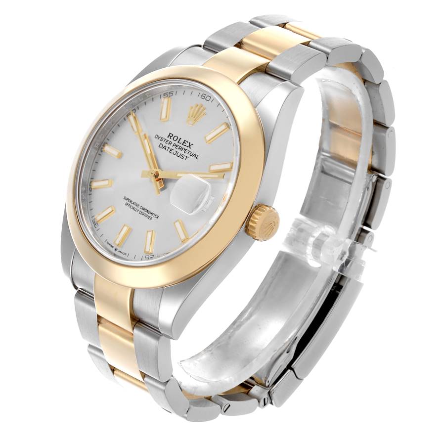 Bewährte Replica Herrenuhr: Rolex Datejust 41, Edelstahl/Gelbgold, silberfarbenes Zifferblatt, 126303 – Bild 4