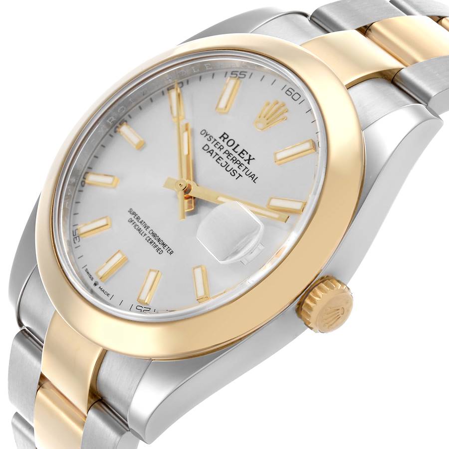 Bewährte Replica Herrenuhr: Rolex Datejust 41, Edelstahl/Gelbgold, silberfarbenes Zifferblatt, 126303 – Bild 5