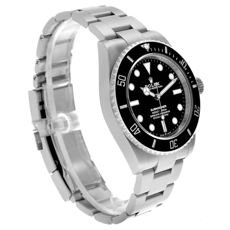 Hochpräzise Replica Herrenuhr: Rolex Submariner, ohne Datum, Keramiklünette, Edelstahl, 124060 – Bild 3