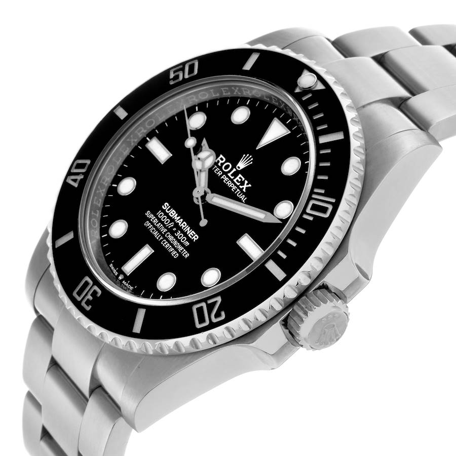 Hochpräzise Replica Herrenuhr: Rolex Submariner, ohne Datum, Keramiklünette, Edelstahl, 124060 – Bild 5