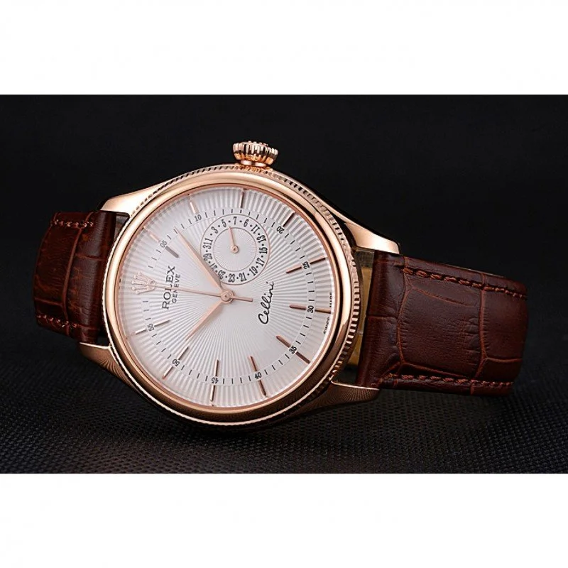 Präzise Replica Uhr: Rolex Cellini 38 mm, weißes Zifferblatt – Bild 3