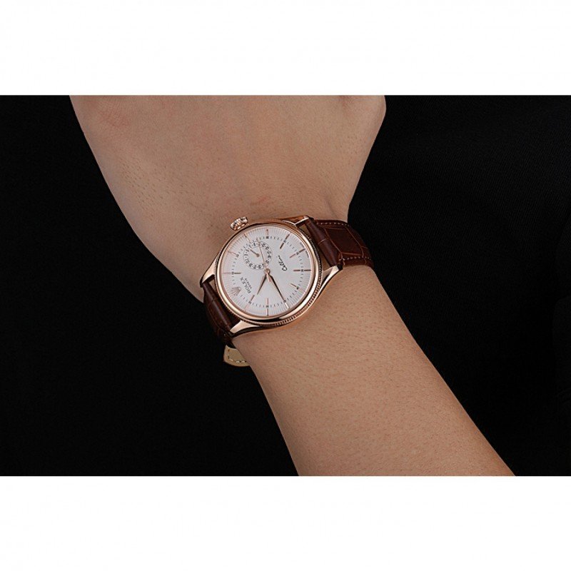 Präzise Replica Uhr: Rolex Cellini 38 mm, weißes Zifferblatt – Bild 8