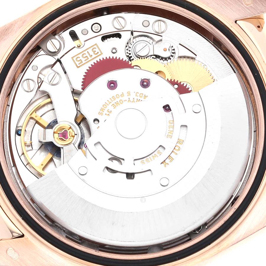 Besonders preiswerte Replica Herrenuhr: Rolex President Day Date, Roségold, Diamanten, Rubin, Zifferblatt, 118135 – Bild 6